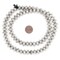 The Bead Chest Ethiopian Silver Saucer Beads, Large Hollow Handmade Bicone Lightweight Crafts Supplies for Jewelry Making (12mm)